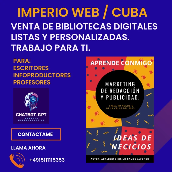 Venta de Bibliotecas Digitales listas y personalizadas. Trabajo para ti's foto | IMPERIO WEB |  BizneCubano