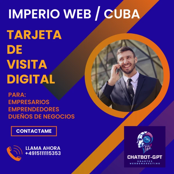 Tarjeta de Visita Digital-Tu presentacion online avanzada.'s foto | IMPERIO WEB |  BizneCubano