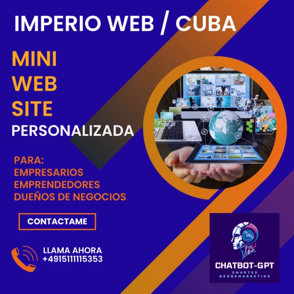 MINI Web Site. Presenta tu Negocio desde tu Movíl's foto | IMPERIO WEB |  BizneCubano