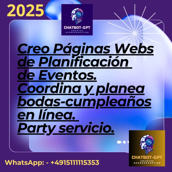 Páginas de Planificación de Eventos: Coordina y planea bodas-cumpleanos en línea. Party servicio.'s foto | IMPERIO WEB |  BizneCubano
