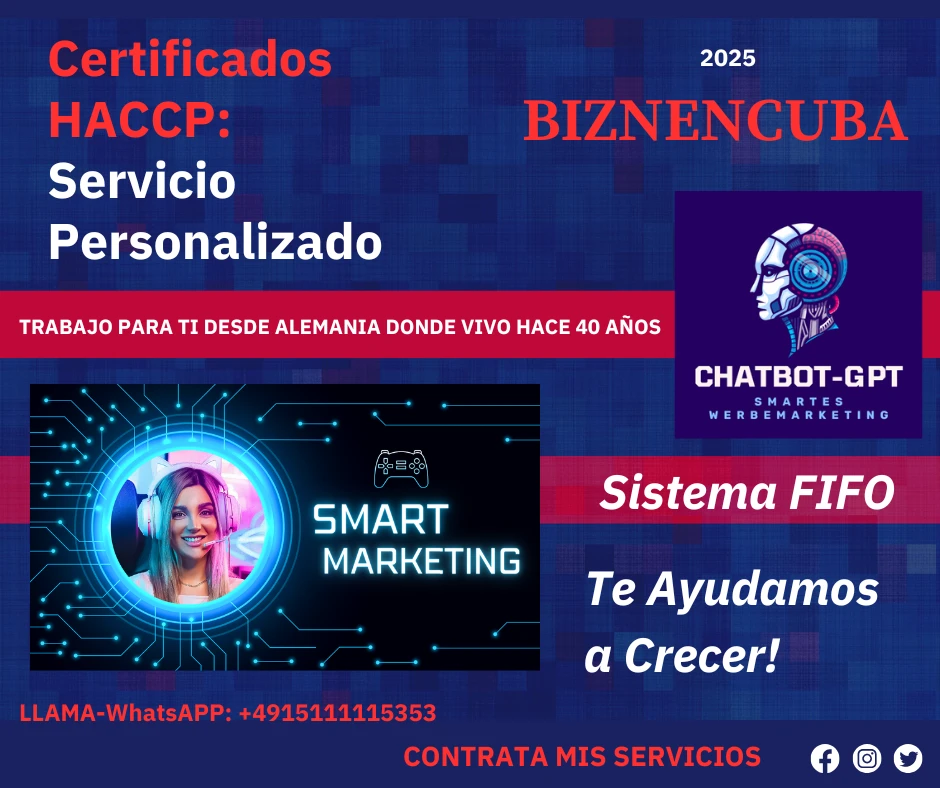 Certificados HACCP: Servicio Personalizado's foto | IMPERIO WEB |  BizneCubano