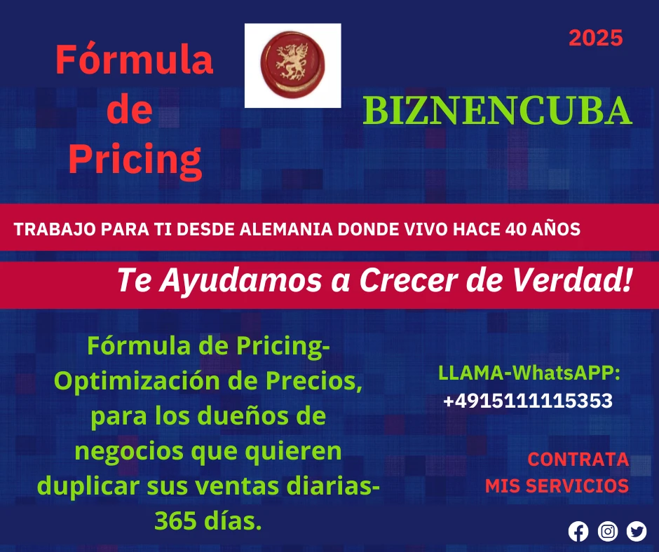 Fórmula de Pricing-Optimización de Precios's foto | IMPERIO WEB |  BizneCubano
