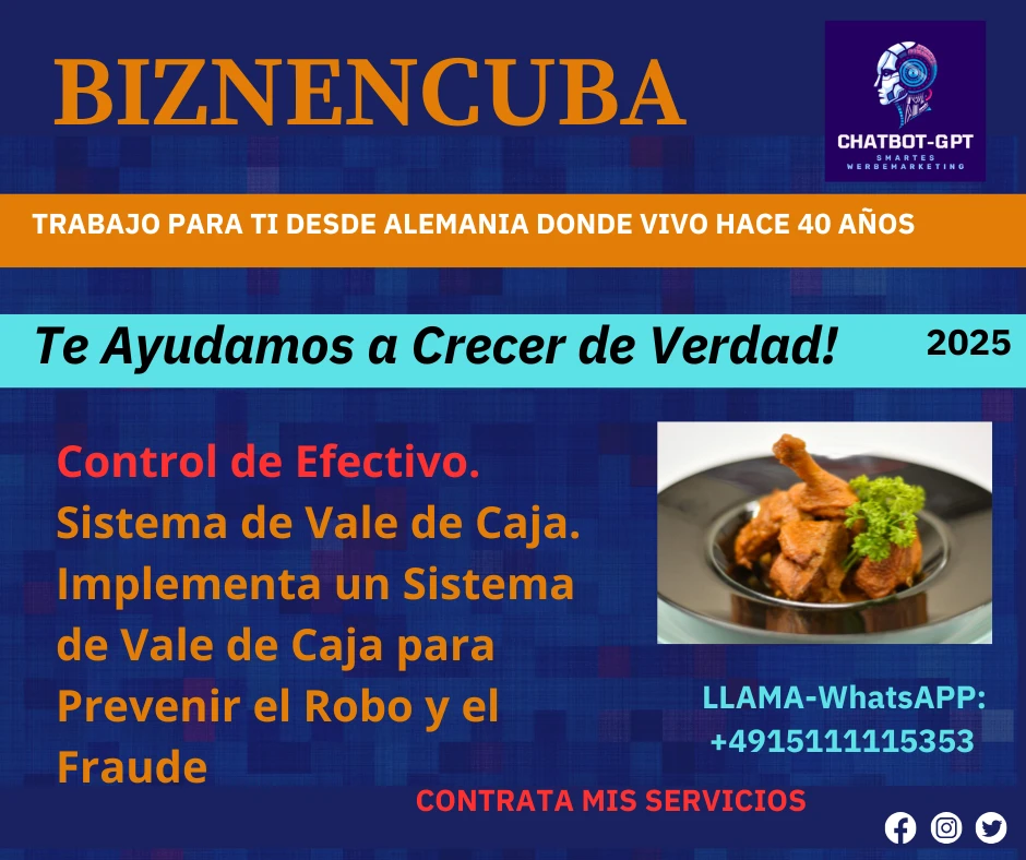 Control de Efectivo-Sistema de Vale de Caja's foto | IMPERIO WEB |  BizneCubano